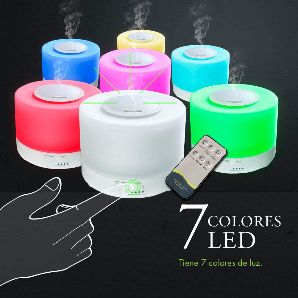 Humidificador Difusor de Aromas Eléctrico Aromaterapia (500 ml) y Aceite Esencial GRATIS