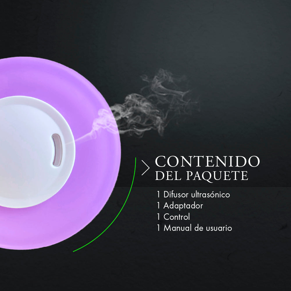 Humidificador Difusor de Aromas Eléctrico Aromaterapia (500 ml) y Aceite Esencial GRATIS