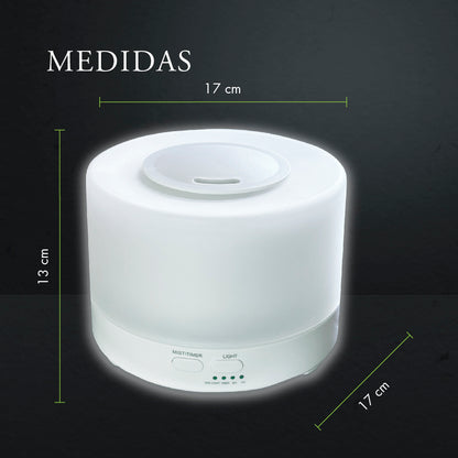 Humidificador Difusor de Aromas Eléctrico Aromaterapia  (500 ml) y Aceite Esencial GRATIS