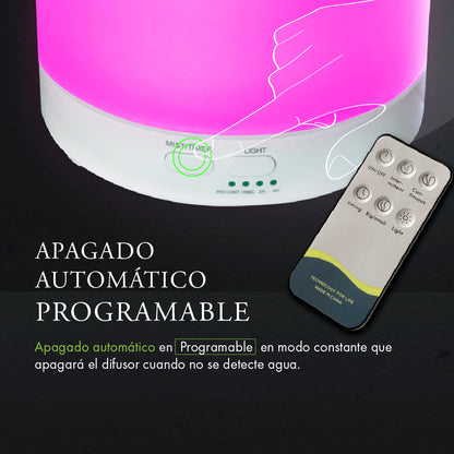 Humidificador Difusor de Aromas Eléctrico Aromaterapia  (500 ml) y Aceite Esencial GRATIS