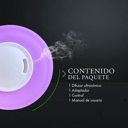 Humidificador Difusor de Aromas Eléctrico Aromaterapia  (500 ml) y Aceite Esencial GRATIS