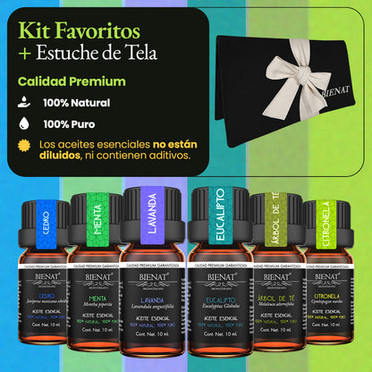 Kit De 6 Favoritos + Estuche de Tela