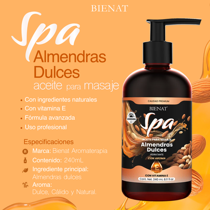 Aceite para masajes de Almendras Dulces
