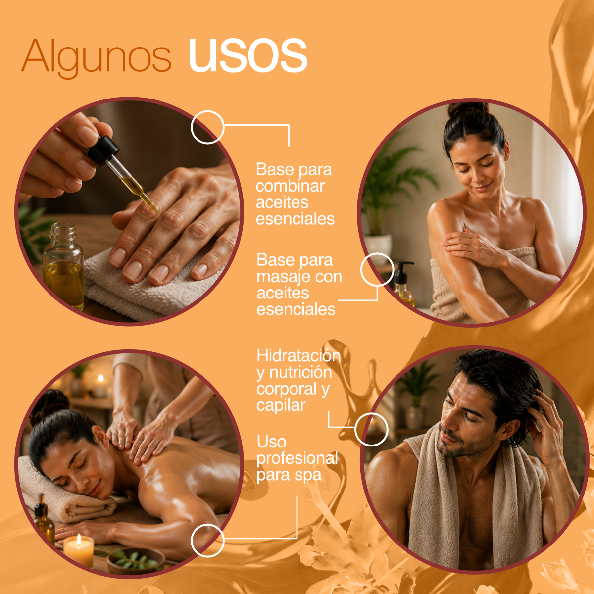 Aceite para masajes de Almendras Dulces