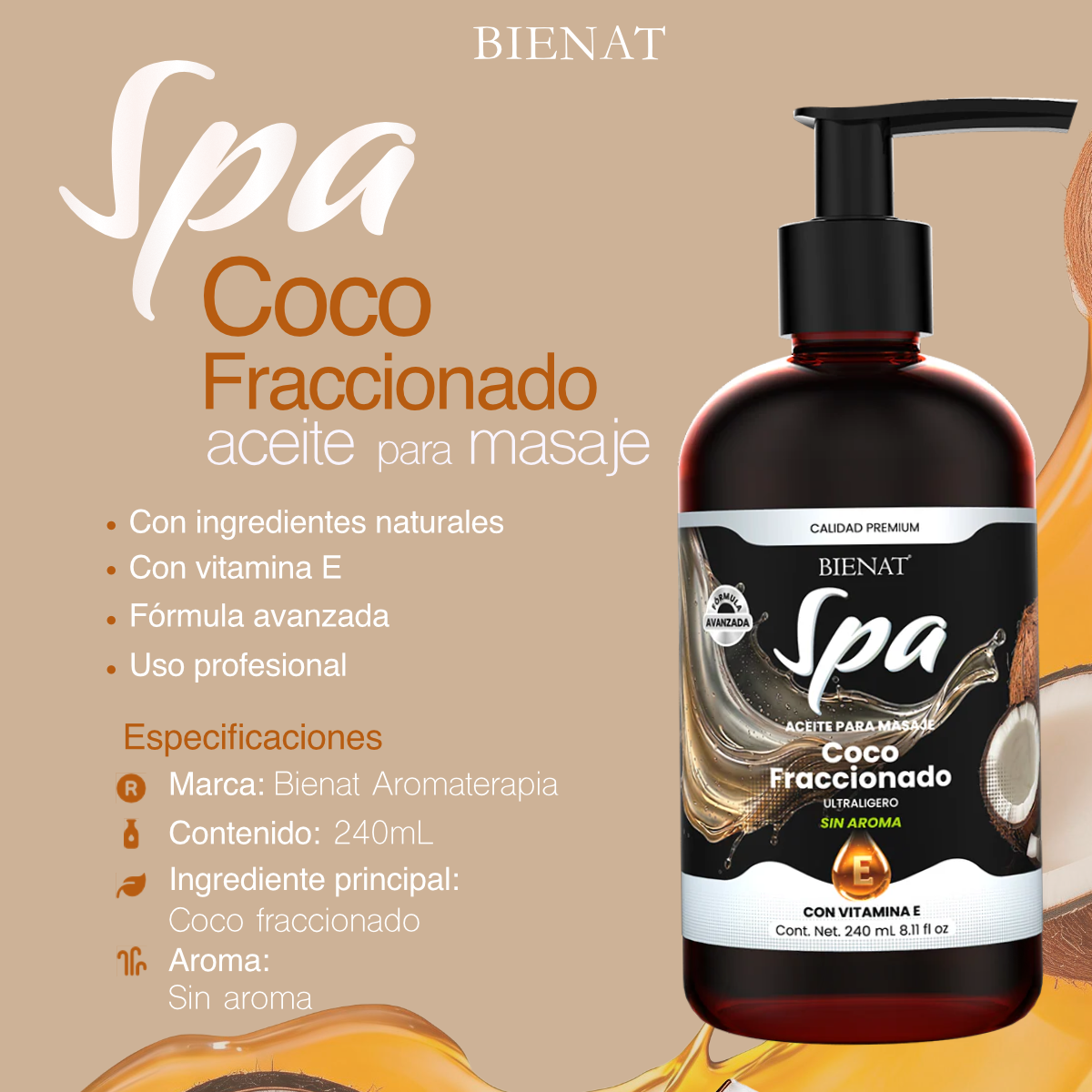 Aceite para Masaje de Coco