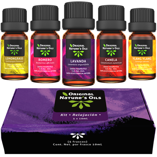 Kit Relajación de 5 Aceites Esenciales Original Nature's Oils