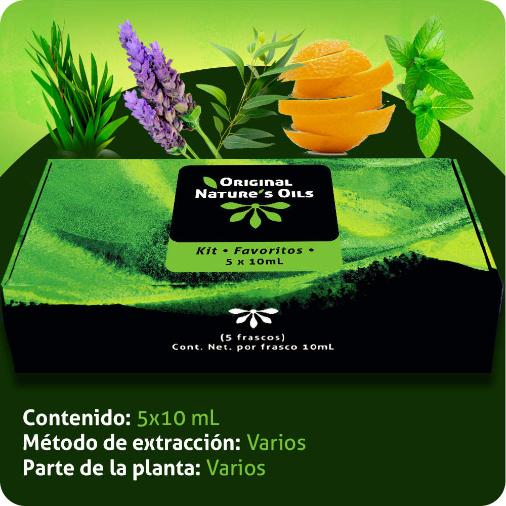 Kit Favoritos de 5 Aceites Esenciales Original Nature's Oils
