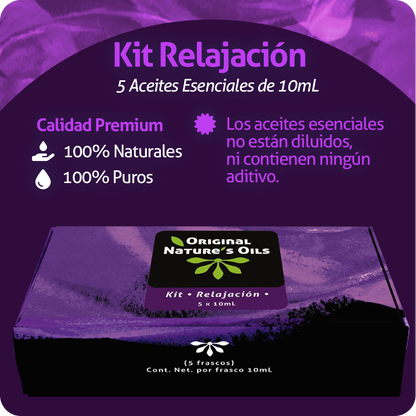 Kit Relajación de 5 Aceites Esenciales Original Nature's Oils