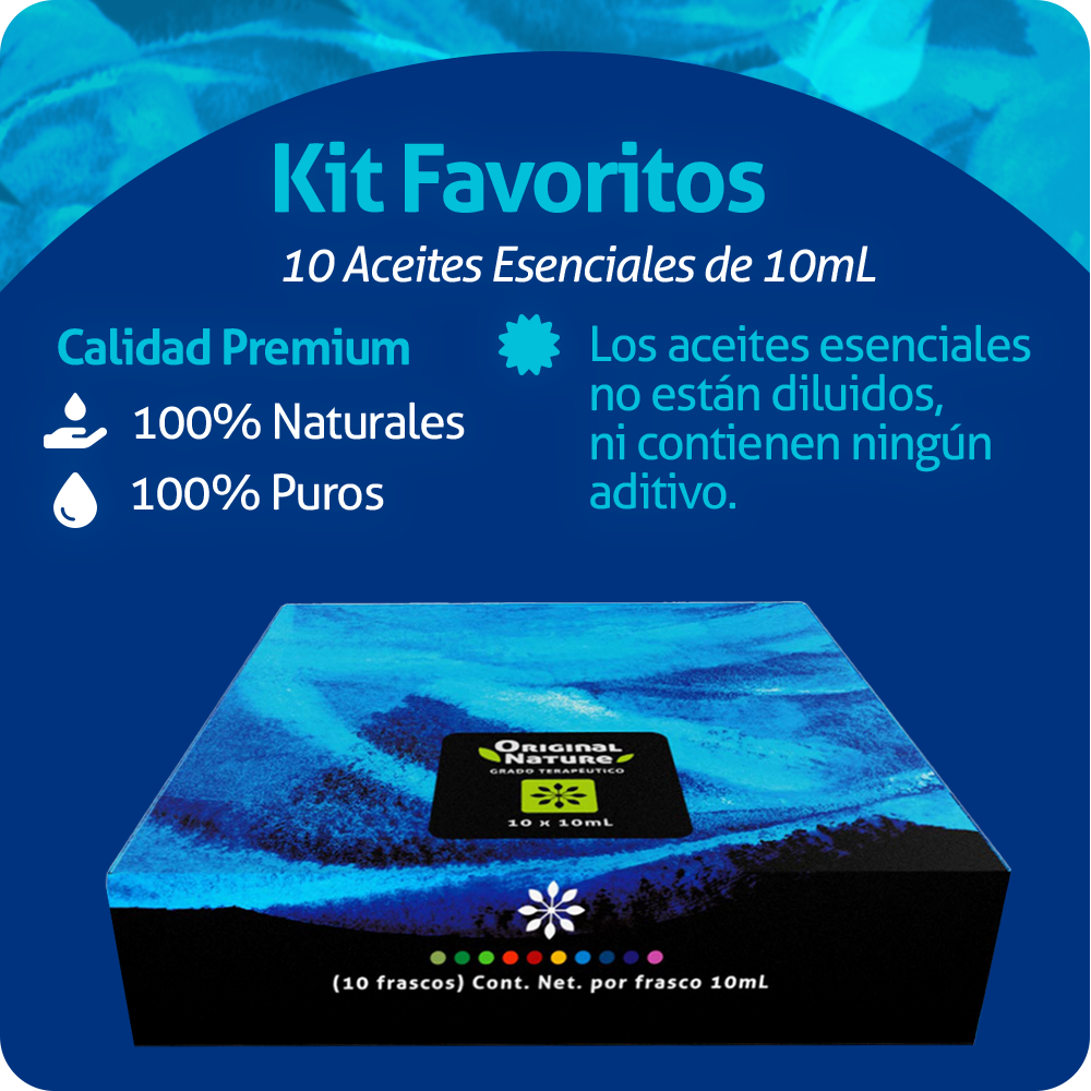 Kit Favoritos de 10 Aceites Esenciales Original Nature's Oils
