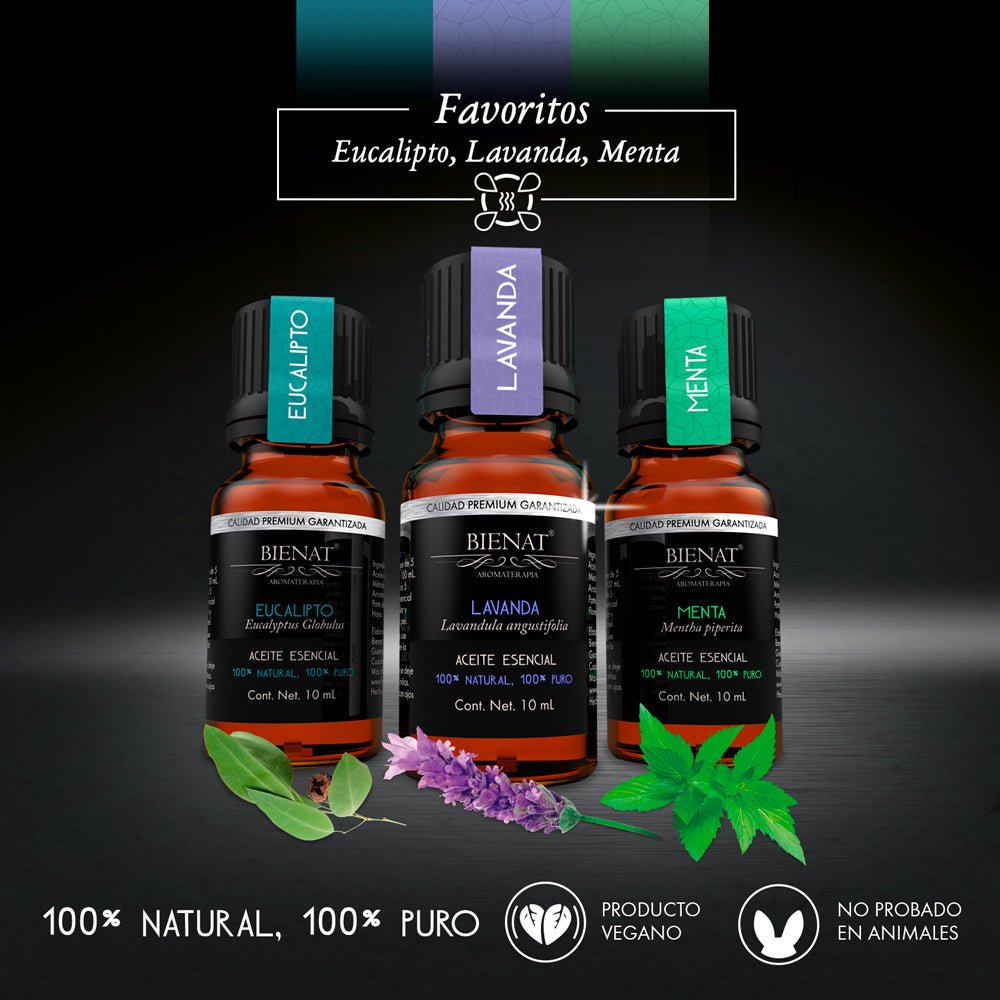 Kit de 3 Aceites Esenciales - Favoritos - Bienat Aromaterapia México